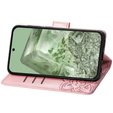 Etui z klapką do Google Pixel 8A, Butterfly, różowe rose gold