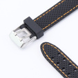 Pasek Silikonowy do Xiaomi Smart Band 10 / 9 / 8, Czarny / Pomarańczowy