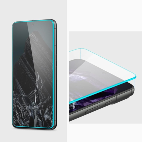 Szkło Hartowane z ramką do montażu SPIGEN Alm Glas.TR do Google Pixel 8 (2 sztuki)