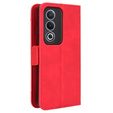 Etui z klapką do Oppo A80, Card Slot, czerwone