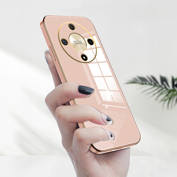 Etui do Honor Magic 6 Lite 5G, Glamour CamShield, różowe rose gold