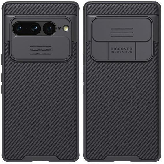 Etui NILLKIN do Google Pixel 7 Pro 5G, Obudowa CamShield Carbon Case, Czarne