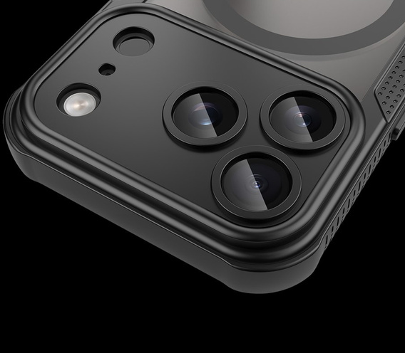 Etui pancerne do iPhone 17 Pro Max, do MagSafe, czarne