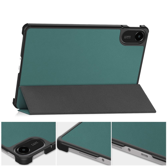 Etui z klapką do Xiaomi Redmi Pad 2 – z funkcją podstawki, zielone