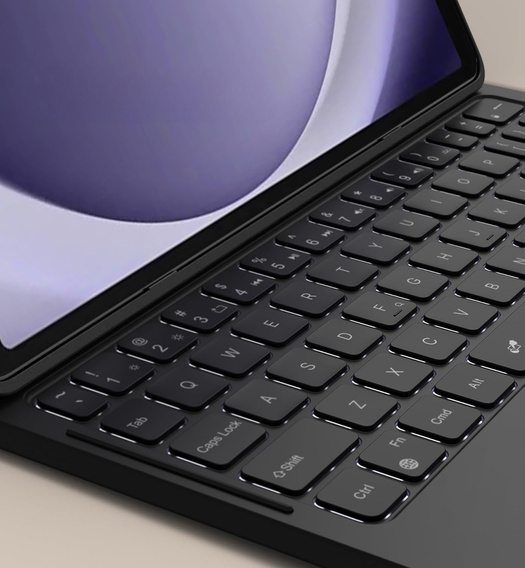 Etui z klawiaturą do Samsung Galaxy Tab A9+, Dexnor Magnetic Keyboard Touchpad, czarne