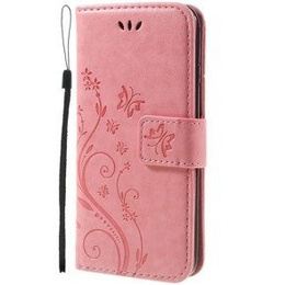 Etui z klapką do iPhone 7/8/SE 2020/SE 2022, Butterfly, różowe