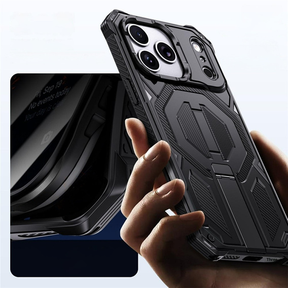 Etui ochronne do iPhone 17 Pro Max do MagSafe, z podstawką, czarne