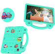 Etui do Samsung Galaxy Tab S6 Lite 10.4 2020/2022 / Tab A7 2020 T500 / T505 / Tab S6 T860/T865, Cute Patterns, z podstawką, Zielone