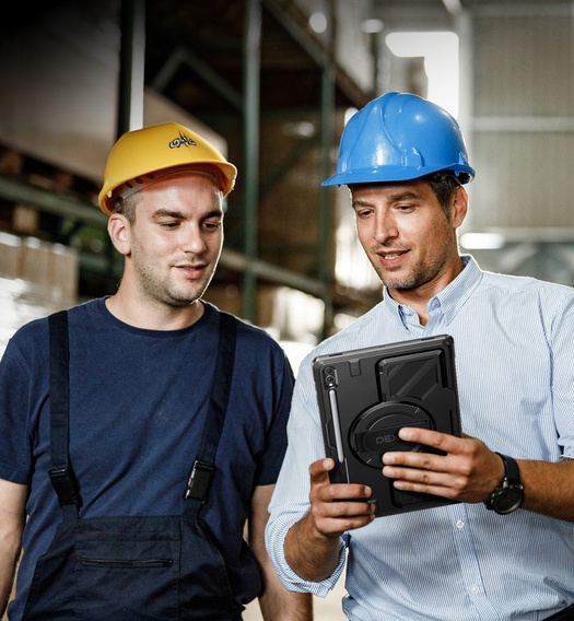 Etui Dexnor 360° do Samsung Galaxy Tab S10 Ultra / S9 Ultra / S8 Ultra, z paskiem i miejscem na rysik - czarne