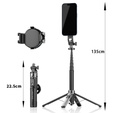 Blavec Selfie Stick Aluminium Fusion P06 Magsafe tripod + pilot + mocowanie 1,34 metra - czarny
