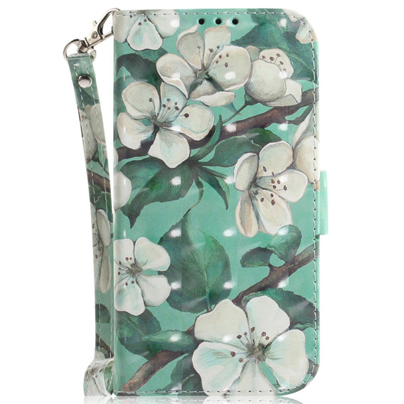 Etui z klapką do Samsung Galaxy A05s, Wallet, Flowers zielone