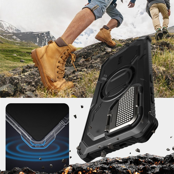 Etui Supcase do Samsung Galaxy S25, IBLSN ArmorBox MagSafe, Czarne