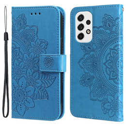 Etui z klapką do Samsung Galaxy A53 5G, Mandala Flower, niebieskie
