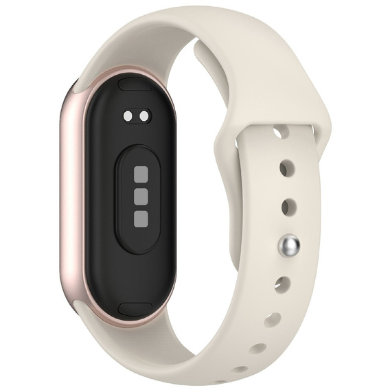 Pasek Silikonowy do Xiaomi Smart Band 10 / 9 / 8, Beżowy