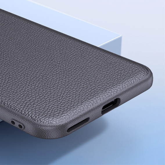 Etui skórzane do Honor 200 Pro 5G – czarne, z metalową ramką na aparat