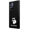 Etui Karl Lagerfeld do Samsung Galaxy S24 Ultra, Silicone Choupette, czarne