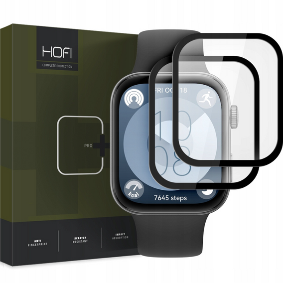 Szkło Hybrydowe Hofi Glass Pro+ do Huawei Watch Fit 3, czarne