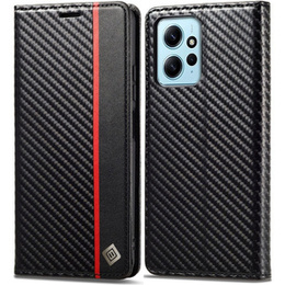 Etui z klapką do Xiaomi Redmi Note 12 4G, Carbon LC.IMEEKE, czarne