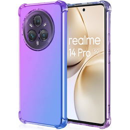 Etui Gradient Dropproof do Realme 14 Pro 5G, Fioletowe / niebieskie