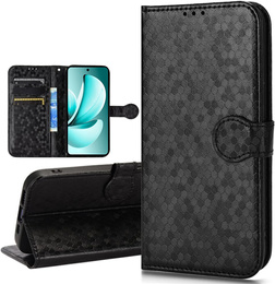 Etui z klapką do Realme C71, Wallet Rhombus, czarne
