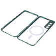 Etui Magnetic Dual Glass MagSafe do Samsung Galaxy S22, zielone