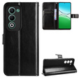 Etui z klapką do Oppo A5 5G / A5m, Crazy Horse Wallet, czarne