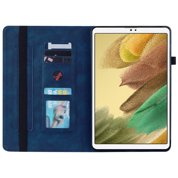 Etui do Samsung Galaxy Tab A7 Lite, Wallet Pen Slot, niebieskie