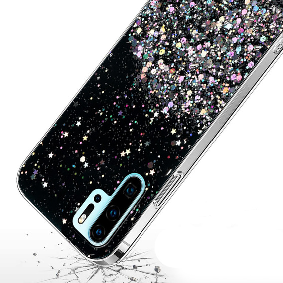 Etui do Huawei P30 Pro, Glittery, czarne