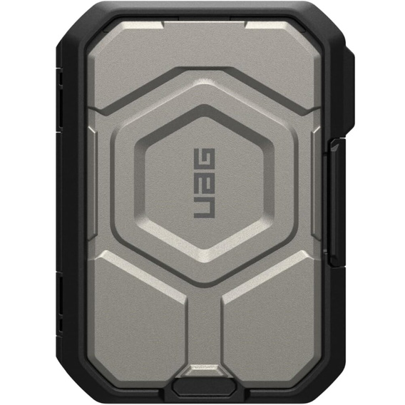 Magnetyczny portfel Urban Armor Gear do iPhone – srebrny, kompatybilny z MagSafe