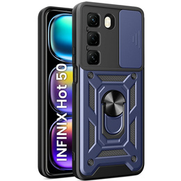 Etui pancerne do Infinix Hot 50 4G, CamShield Slide, niebieskie