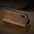 Etui CASEME do Samsung Galaxy S20 FE, Leather Wallet Case, brązowe