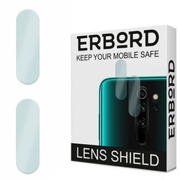 2x Szkło hartowane na aparat ERBORD do Xiaomi Redmi Note 8 Pro, przezroczyste