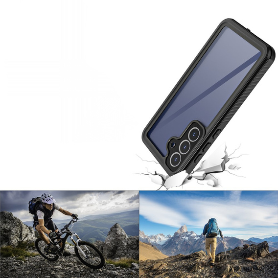 Etui Wodoodporne IP68 do Samsung Galaxy S25 FE, Redpepper, czarne