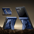 Etui do Samsung Galaxy Z Flip 7, Tongate MECH z klipsem, niebieskie