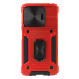 Etui pancerne do Xiaomi Redmi Note 13 5G, CamShield Slide, czerwone + Szkło Hartowane 9H