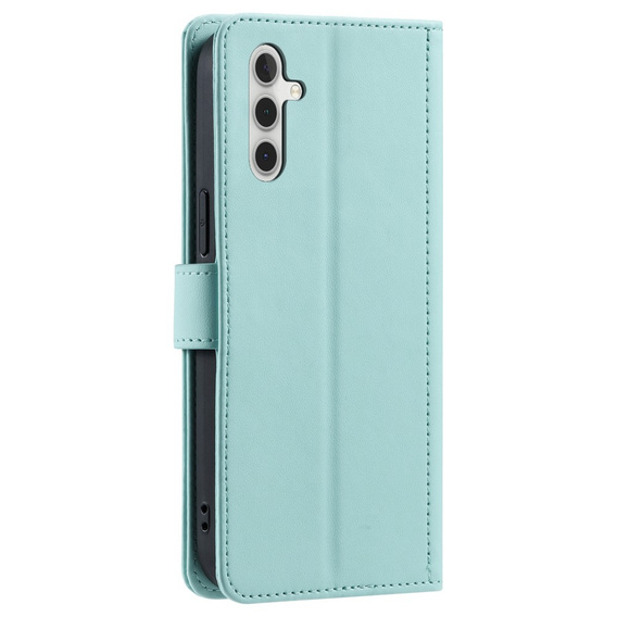 Etui z klapką do Samsung Galaxy A36 5G, Rhombus Crossbody Leather, zielone