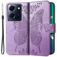 Etui z klapką do Infinix Note 30 5G, Butterfly, fioletowe