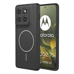 Etui do Motorola Edge 70 5G, Silicone Lite, do MagSafe, czarne