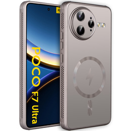 Etui do Xiaomi Poco F7 Ultra, MagSafe, tytanowe złote