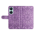 Etui do Huawei Nova 11i, Kwiaty, fioletowe