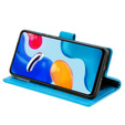 Zestaw Etui z klapką do Xiaomi Redmi Note 11/11S, Mandala, Niebieskie + szkło