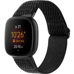 Pasek Nylonowy do Fitbit Versa 3/Versa Sense, Czarny