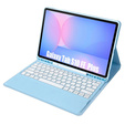 Etui z klawiaturą Bluetooth i touchpadem do Samsung Galaxy Tab S10 FE+ Plus X620/X626B – niebieskie