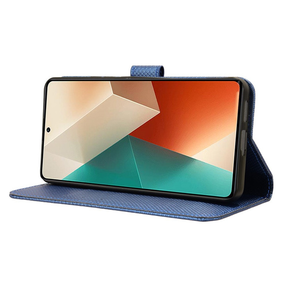 Etui z klapką do Xiaomi Redmi Note 13 5G, Wallet Smart Magnet, niebieskie