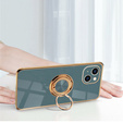 Etui do iPhone 14 Plus, Electro Ring, szare
