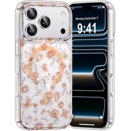 Etui do iPhone 17 Pro Max, Laser Flower, do MagSafe, Tulip