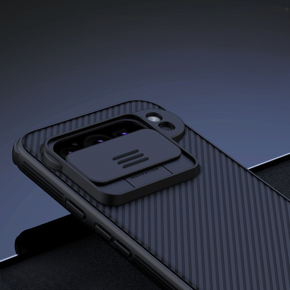 Etui Nillkin CamShield Pro Series do Google Pixel 9/9 Pro – czarne, z przesuwaną osłoną aparatu