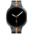 Bransoleta do Samsung Galaxy Watch 8 / 8 Classic, Czarna / Pomarańczowa