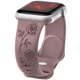 Pasek Silikonowy do Apple Watch 1/2/3/4/5/6/7/8/9/10/11/SE Ultra 1/2/3 42/44/45/46/49mm, Rose, Fioletowy