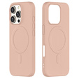 Etui do MagSafe ERBORD Silicone Mag Cover do iPhone 16 Pro Max, różowe + Szkło Hartowane 9H